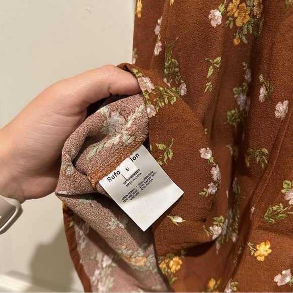 Reformation Ventura floral-print slip dress in Brown - size S - Picture 10 of 12